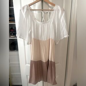 Mittoshop Ombre Lace Peasant Boho Womens Sundress small
